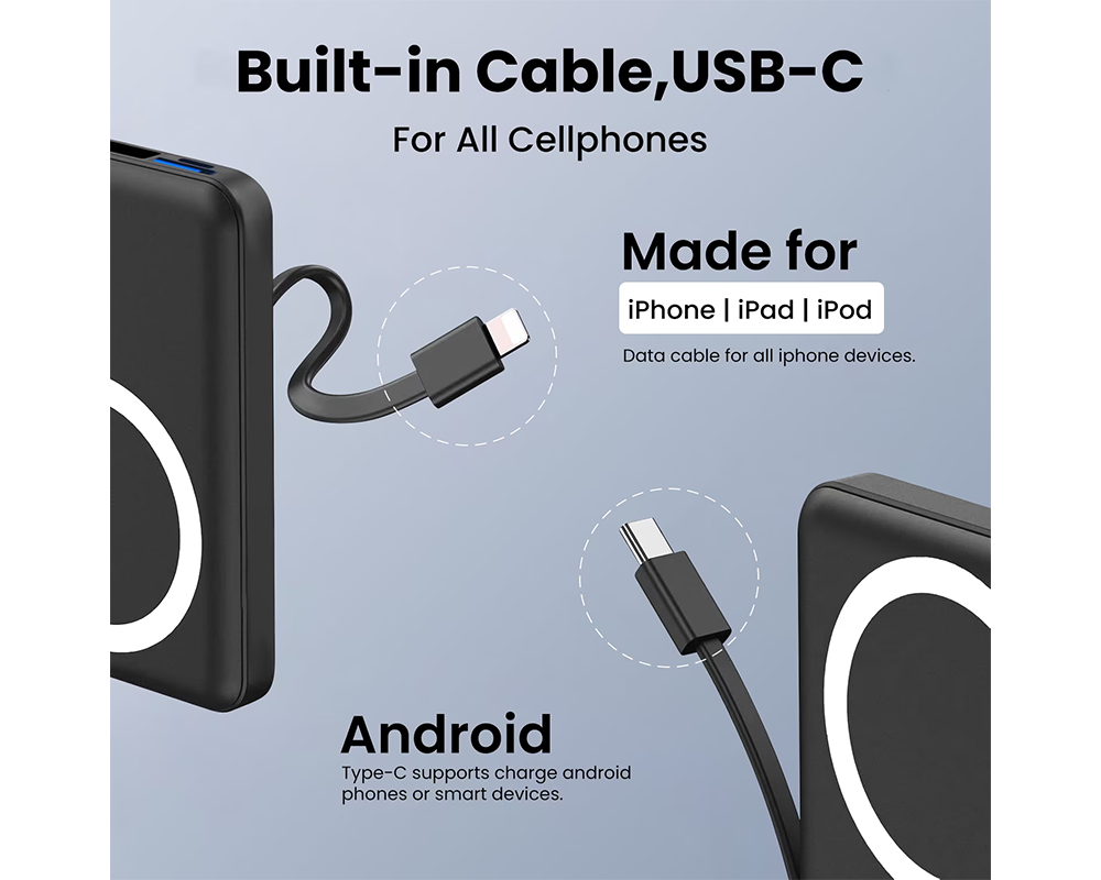 Wireless Power Bank 10000mAh Fast Charging Portable Power Bank