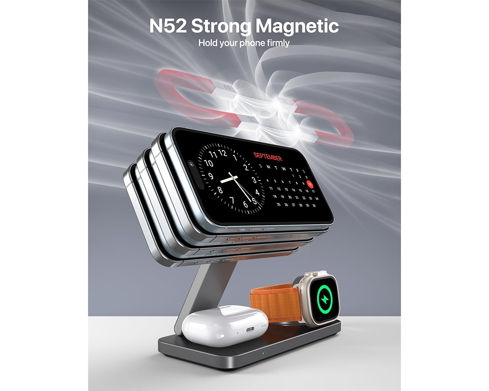 3 in 1 Wireless Charger Foldable MagSafe Charging Station