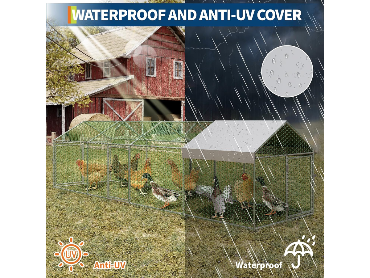 Outdoor Chicken Coop Run 3M x 1M x 1M
