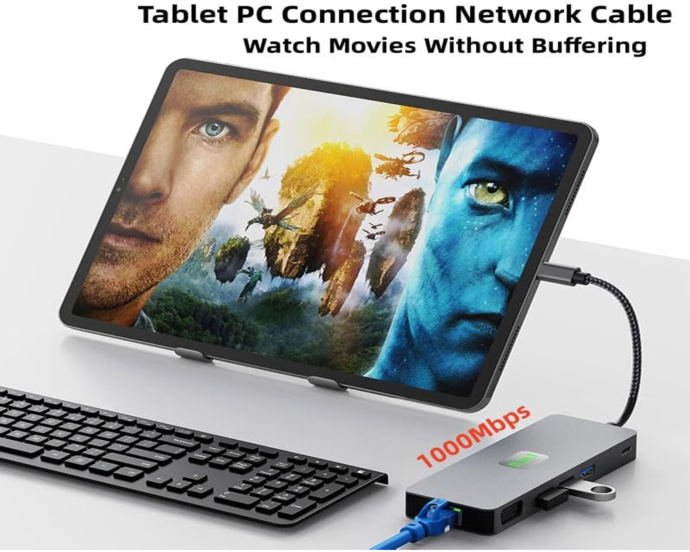 Laptop Docking Station 11 in 1 4K USB C Hub with HDMI DisplayPort Ethernet PD Charging
