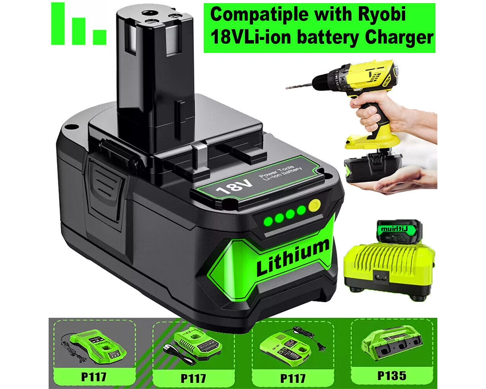 Replacement Ryobi 18V 8AH Battery