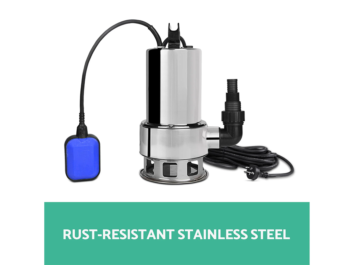 Submersible Water Pump 1100W Stainless Steel Dirty Water Sewage Pump 15000L/H