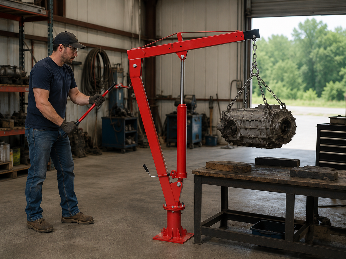 900kg Engine Hoist Crane - 2000lb Floor Mounted Hoists & Cranes