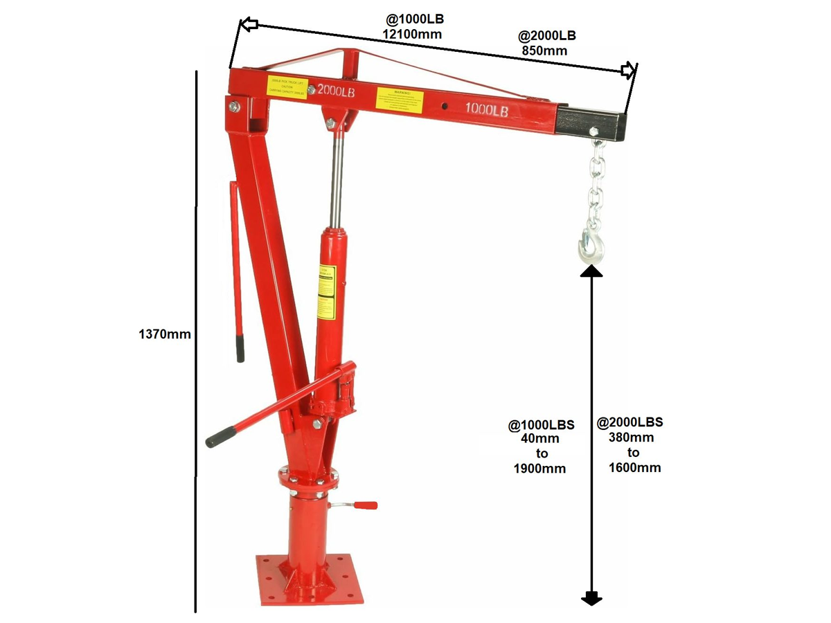 900kg Engine Hoist Crane 2000lb Floor Mounted Hoists & Cranes