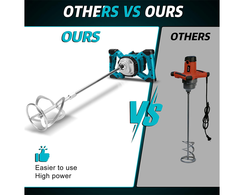 Cordless Cement Mixer Portable Mortar Mixing Tool Makita 21V Compatible