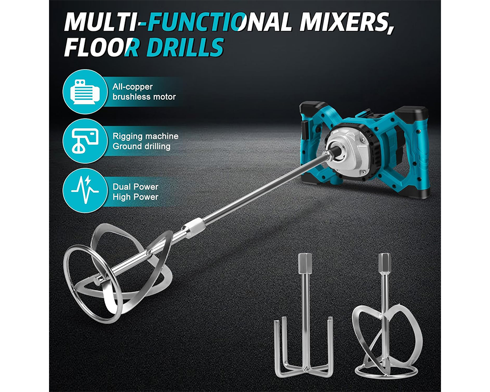 Cordless Cement Mixer Portable Mortar Mixing Tool Makita 21V Compatible