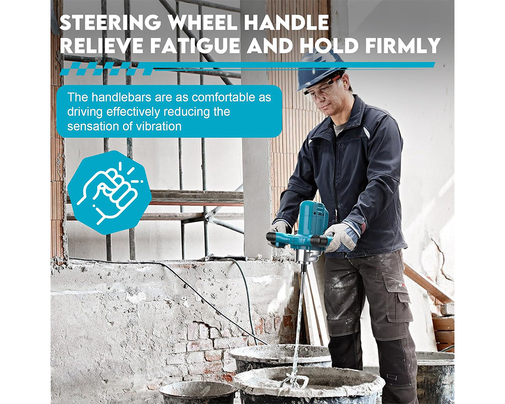 Cordless Cement Mixer Portable Mortar Mixing Tool Makita 21V Compatible