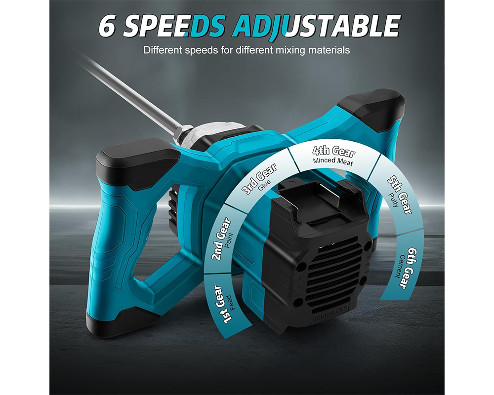 Cordless Cement Mixer Portable Mortar Mixing Tool Makita 21V Compatible