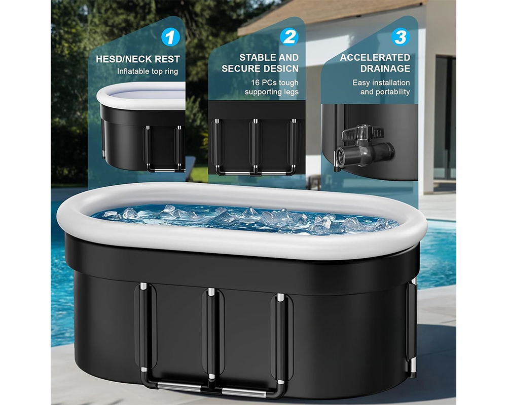 Portable Ice Bath Recovery Pod Indoor Outdoor Cold Plunge Tub