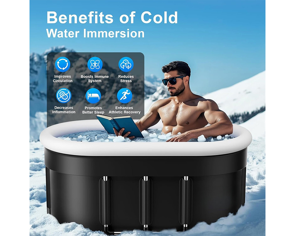 Portable Ice Bath Recovery Pod Indoor Outdoor Cold Plunge Tub