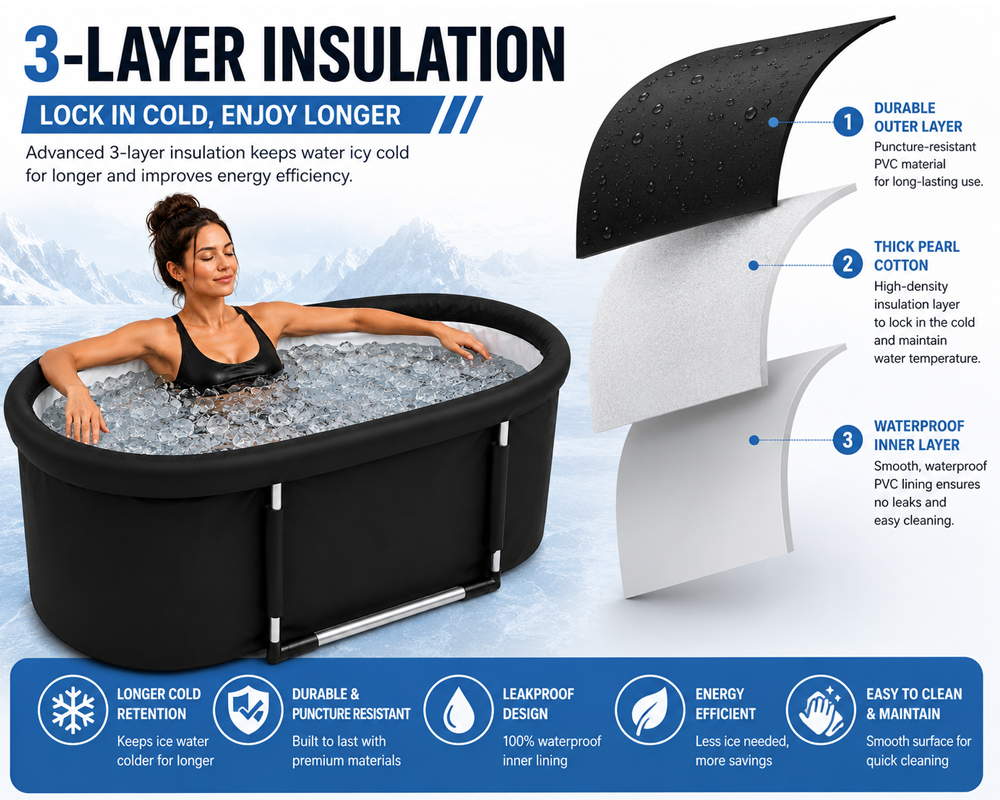 Portable Ice Bath Recovery Pod With Lid