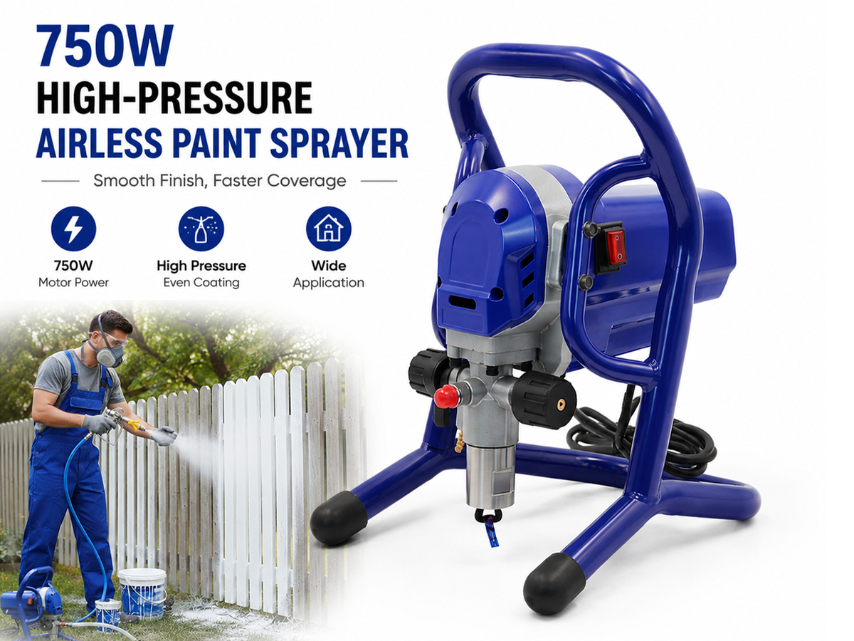 750W Airless Paint Sprayer Electric Spray Machine High Pressure