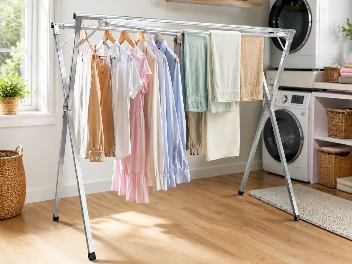Clothes Drying Rack Foldable Stainless Steel Laundry Drying Stand