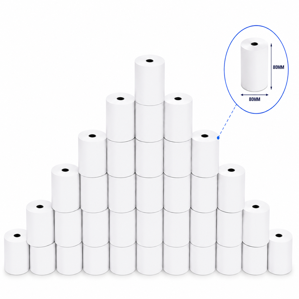 80 X Thermal Paper Rolls / Eftpos Roll 80x80mm