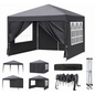 Foldable Outdoor Pop Up Gazebo 3x3M with Side Panels