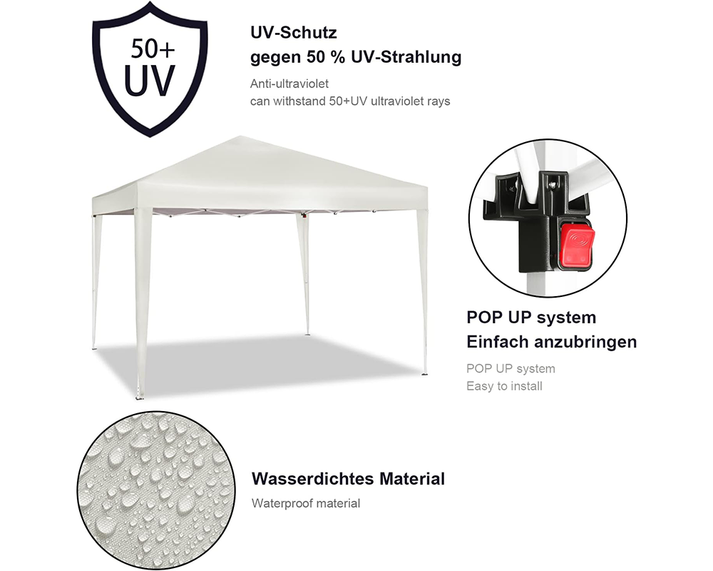 Portable Folding Garden Gazebo 3x3M Outdoor Shelter