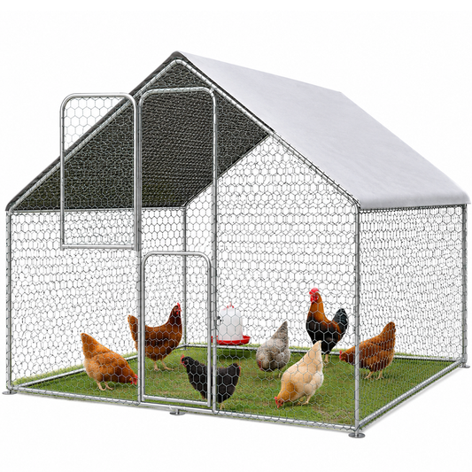 Walk In Chicken Run with Waterproof UV Resistant Cover for Chickens Ducks Rabbits and Small Pets