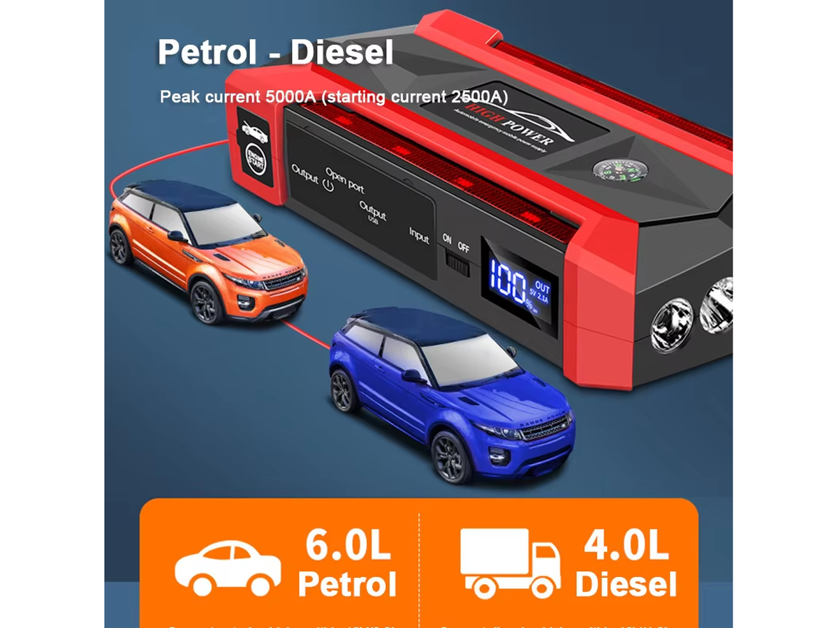 Portable 12V Battery Booster Power Bank Emergency Starter