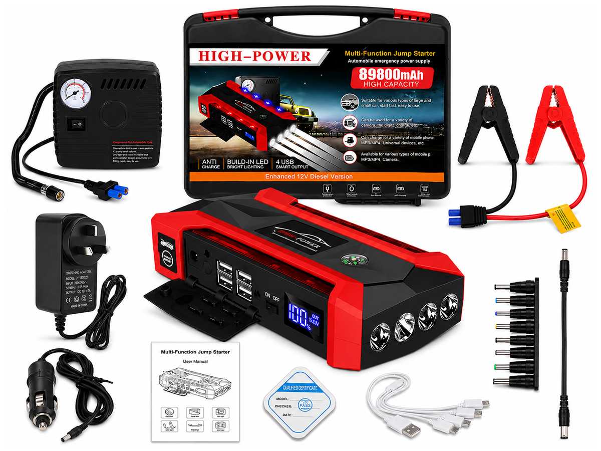 Portable 12V Battery Booster Power Bank Emergency Starter