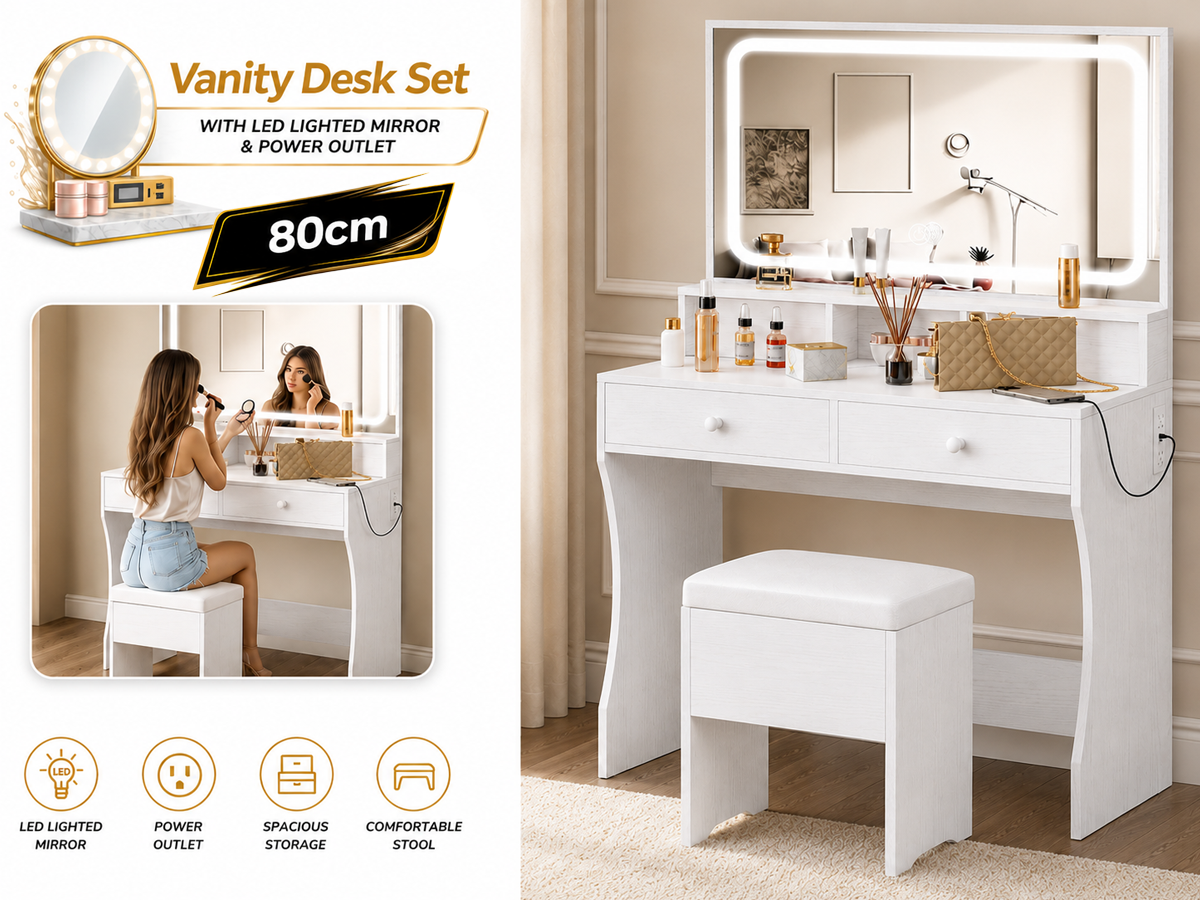 LED Dressing Table with Mirror