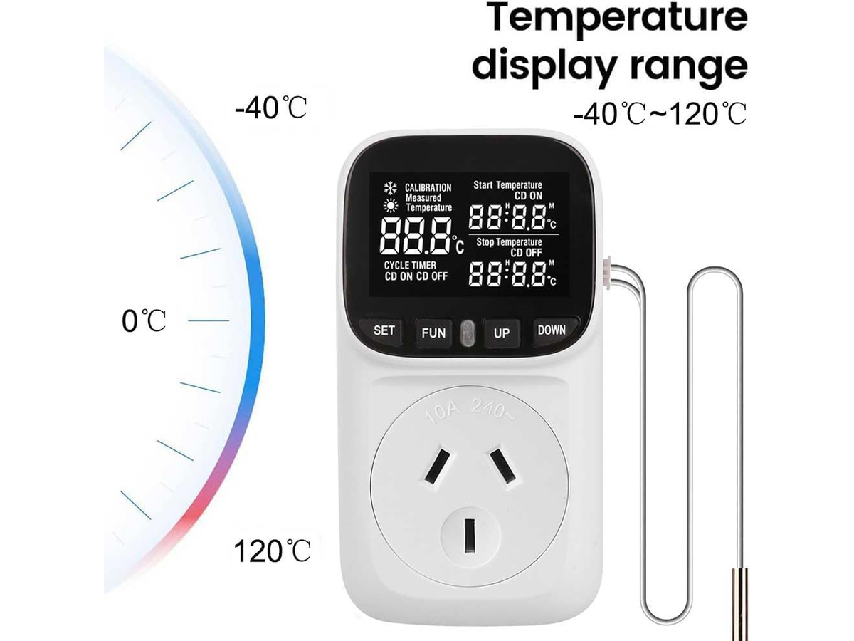 Digital Temperature Controller Smart Thermostat Plug with Timer