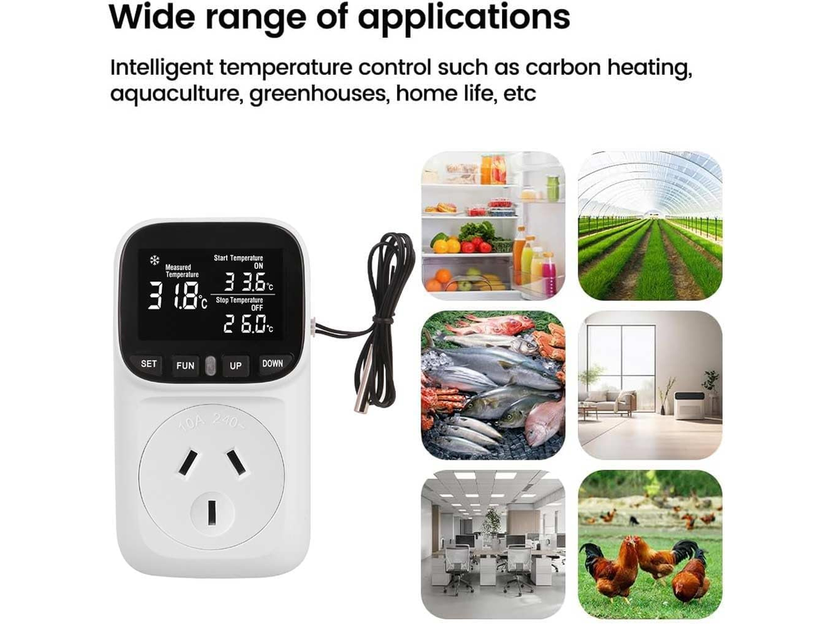 Digital Temperature Controller Smart Thermostat Plug with Timer