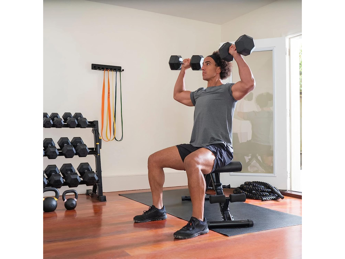 15kg Rubber Hex Dumbbell Heavy Duty Cast Iron Free Weight for Home Gym