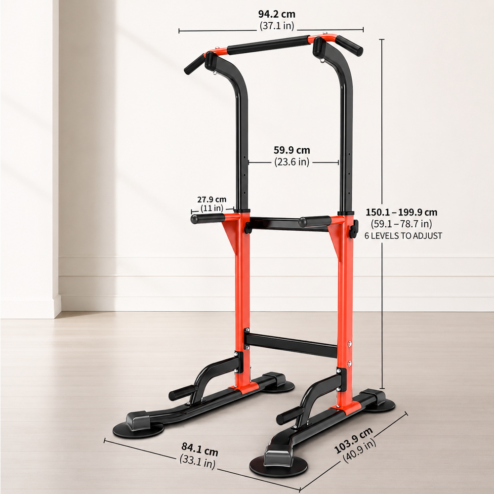 Power Tower Pull Up Bar Dip Station