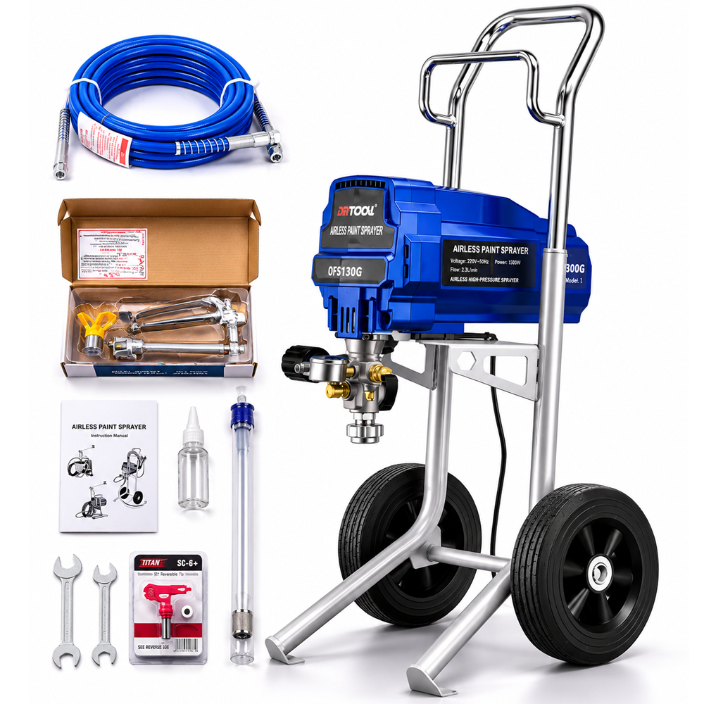 Airless Paint Sprayer 1800W Electric Paint Spray Machine 2900 PSI High Pressure Paint Sprayer