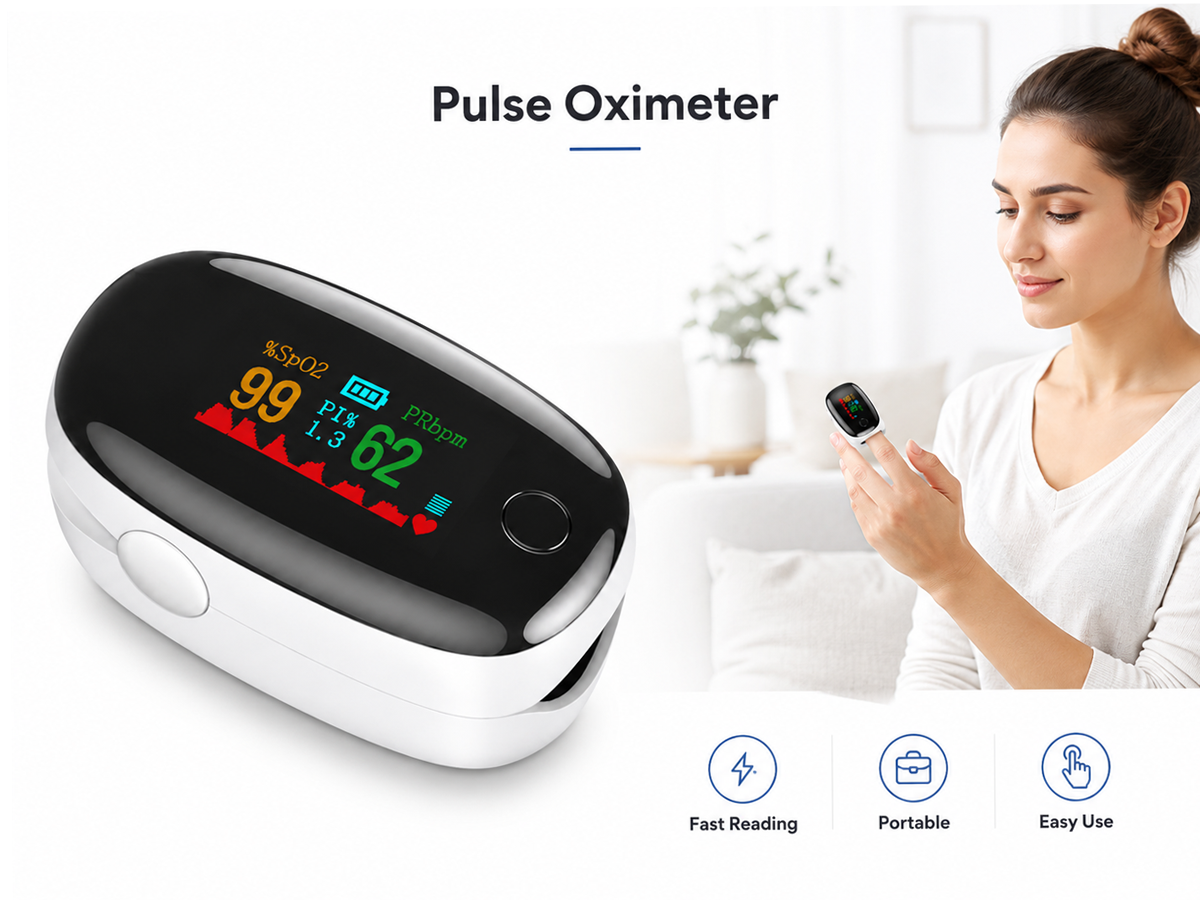 Finger Pulse Oximeter Professional Blood Oxygen Monitor