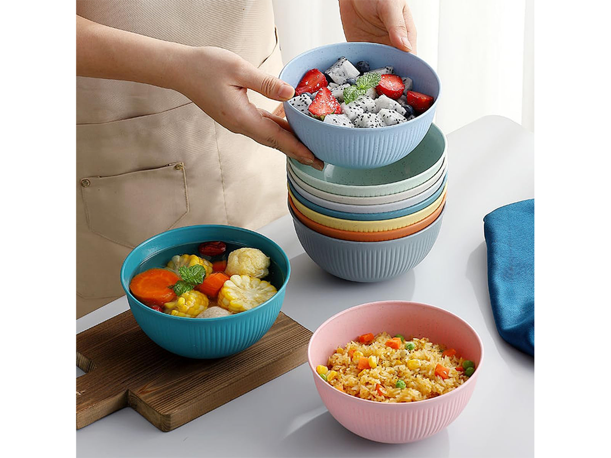 54 Piece Camping Crockery Set Reusable Outdoor Dining Tableware Set