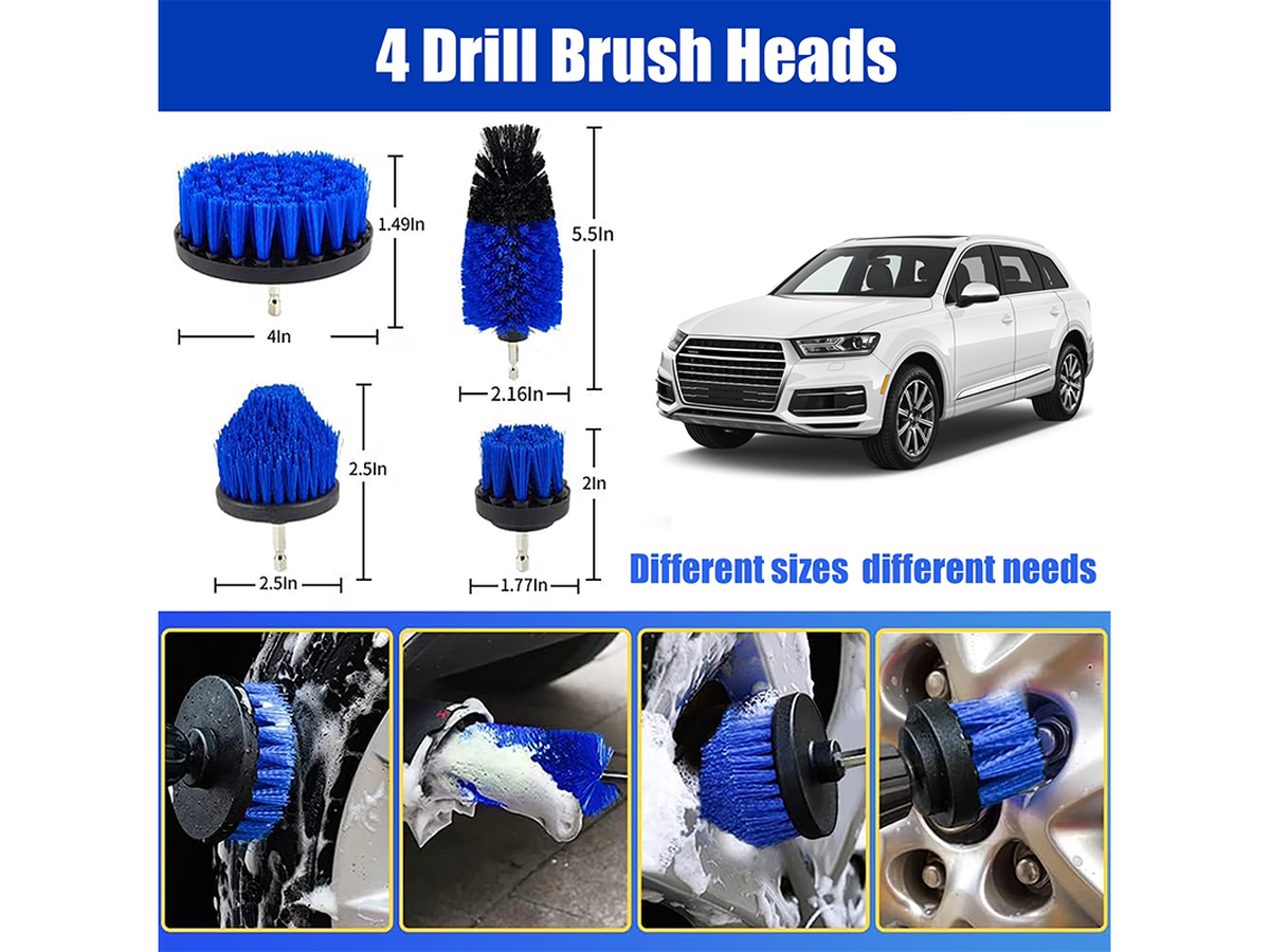 27 PCS Set Ultimate Car Detailing Kit Drill Brush and Polishing Pad