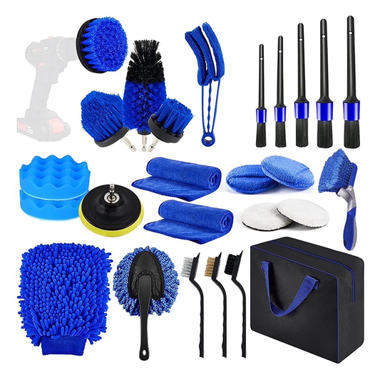 27 PCS Set Ultimate Car Detailing Kit Drill Brush and Polishing Pad