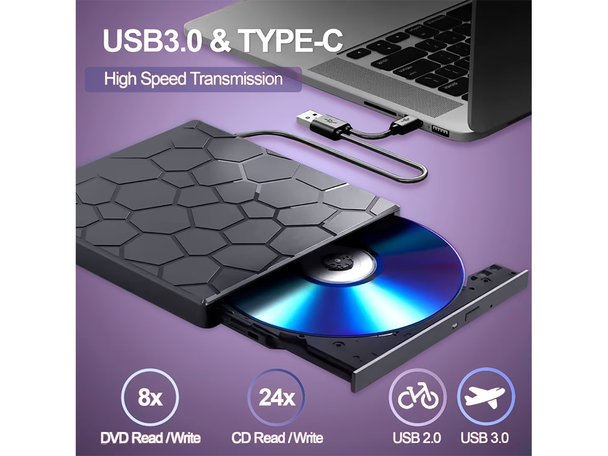 External CD DVD Drive USB 3.0 Burner