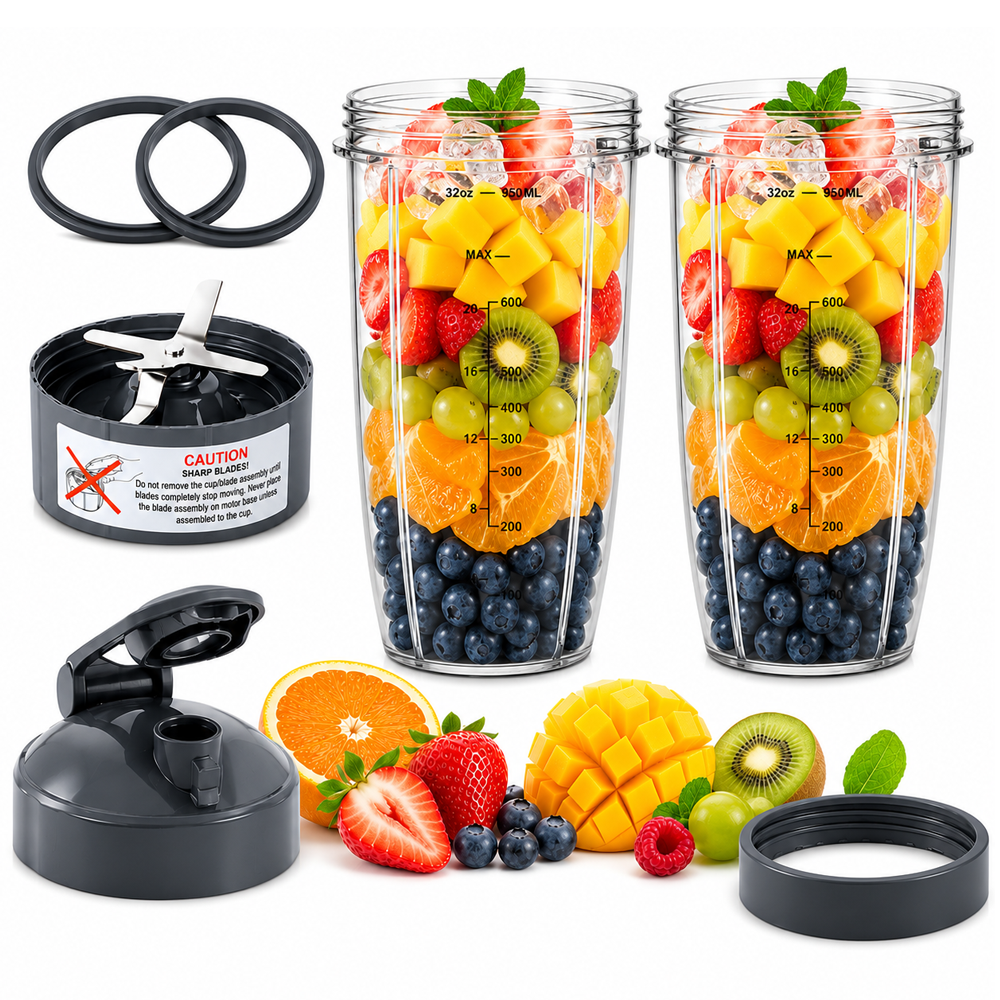 Nutribullet Blender Cups Blade Replacement Set 7 Piece Accessory Kit