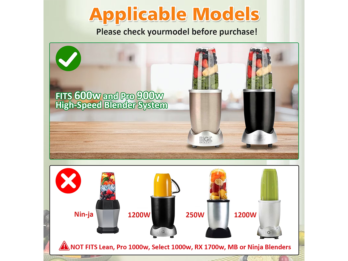 Nutribullet Blade 2 Pack Replacement Extractor Blade Set for 600W & 900W Blenders