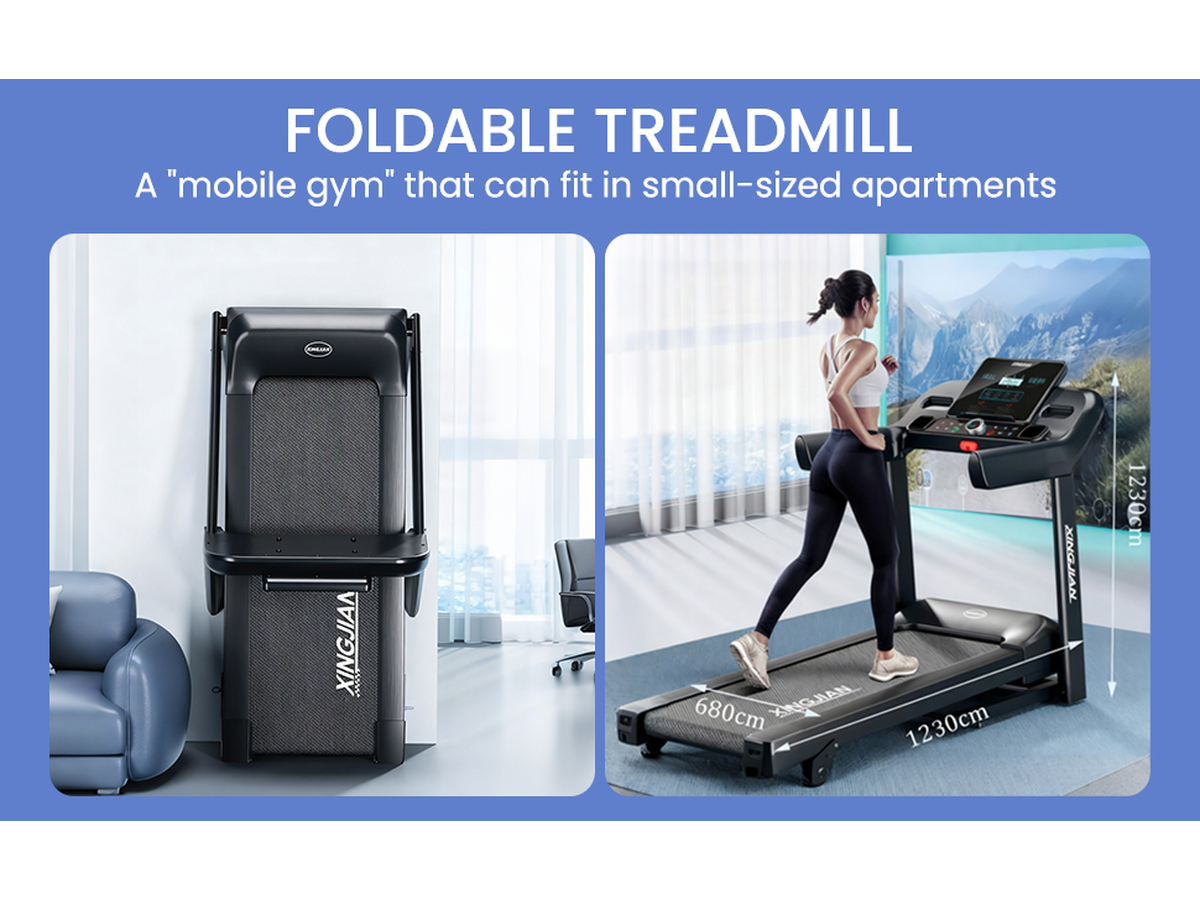 2HP Incline Treadmill Home Folding Running Treadmill