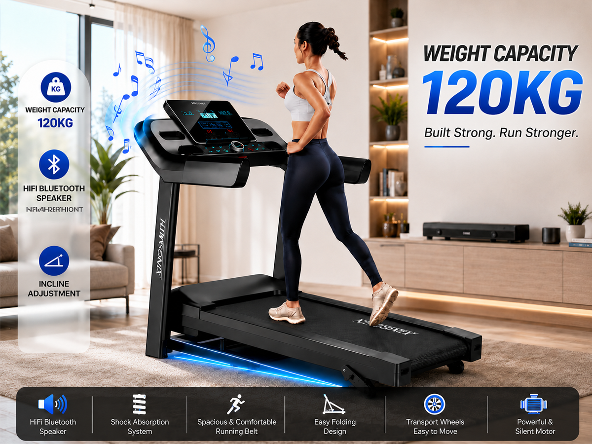 2HP Incline Treadmill Home Folding Running Treadmill
