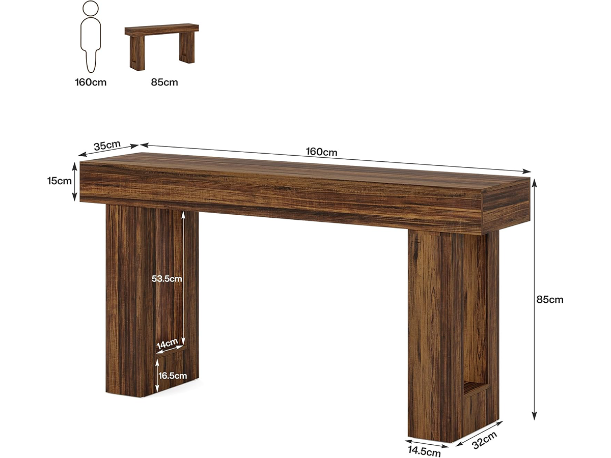 Console Table Hallway Table 160CM Long Farmhouse Entryway Sofa Table