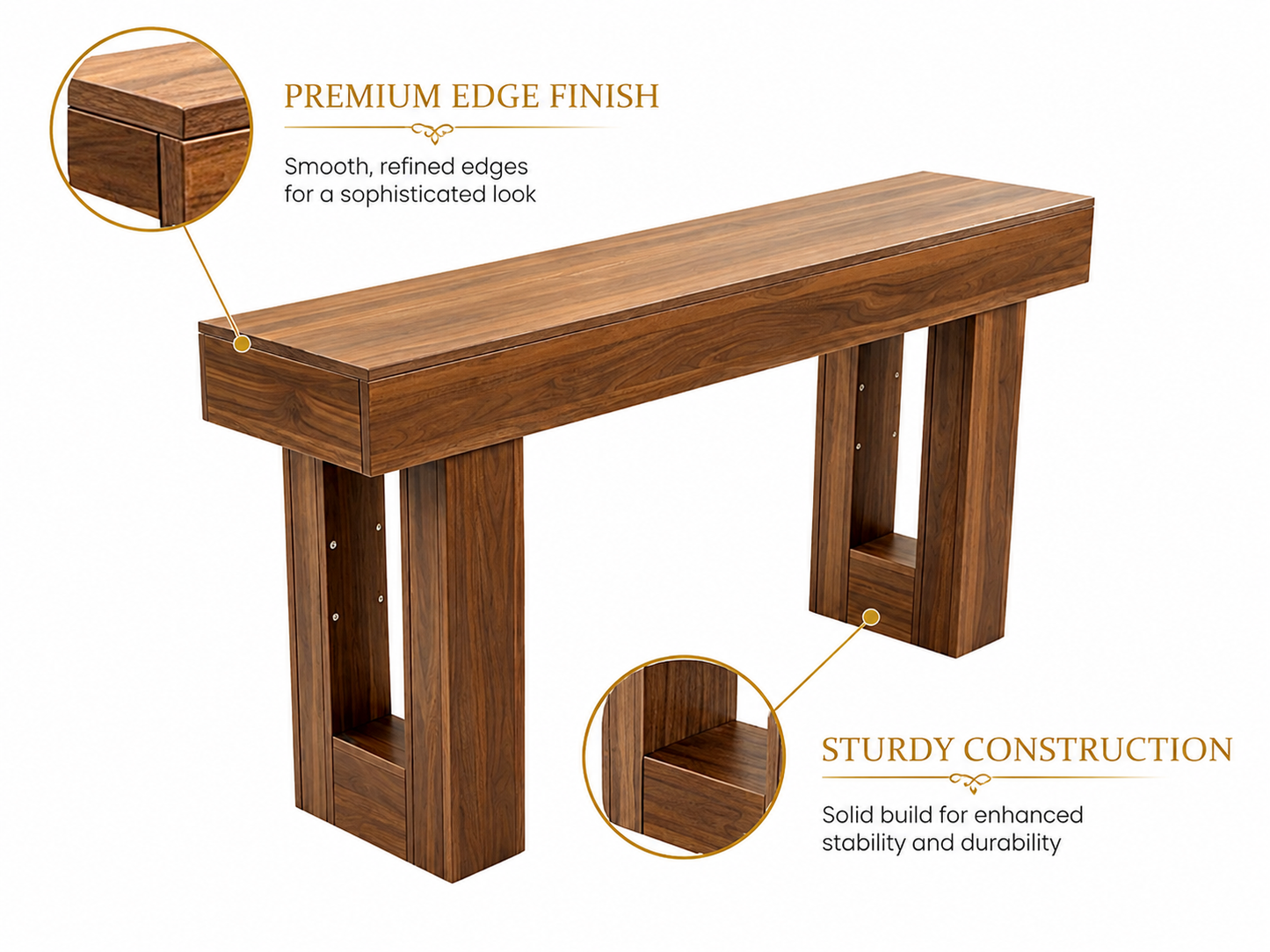 Console Table Hallway Table 160CM Long Farmhouse Entryway Sofa Table