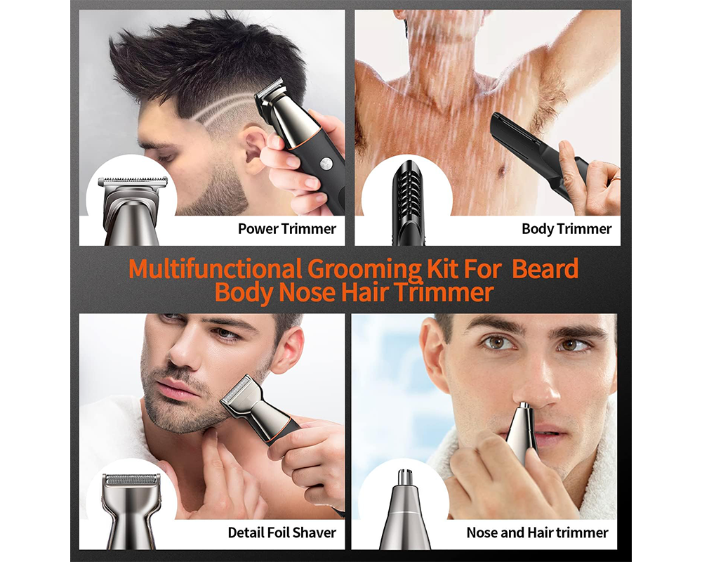 Cordless Grooming Trimmer - Multifunction Rechargeable Grooming Kit