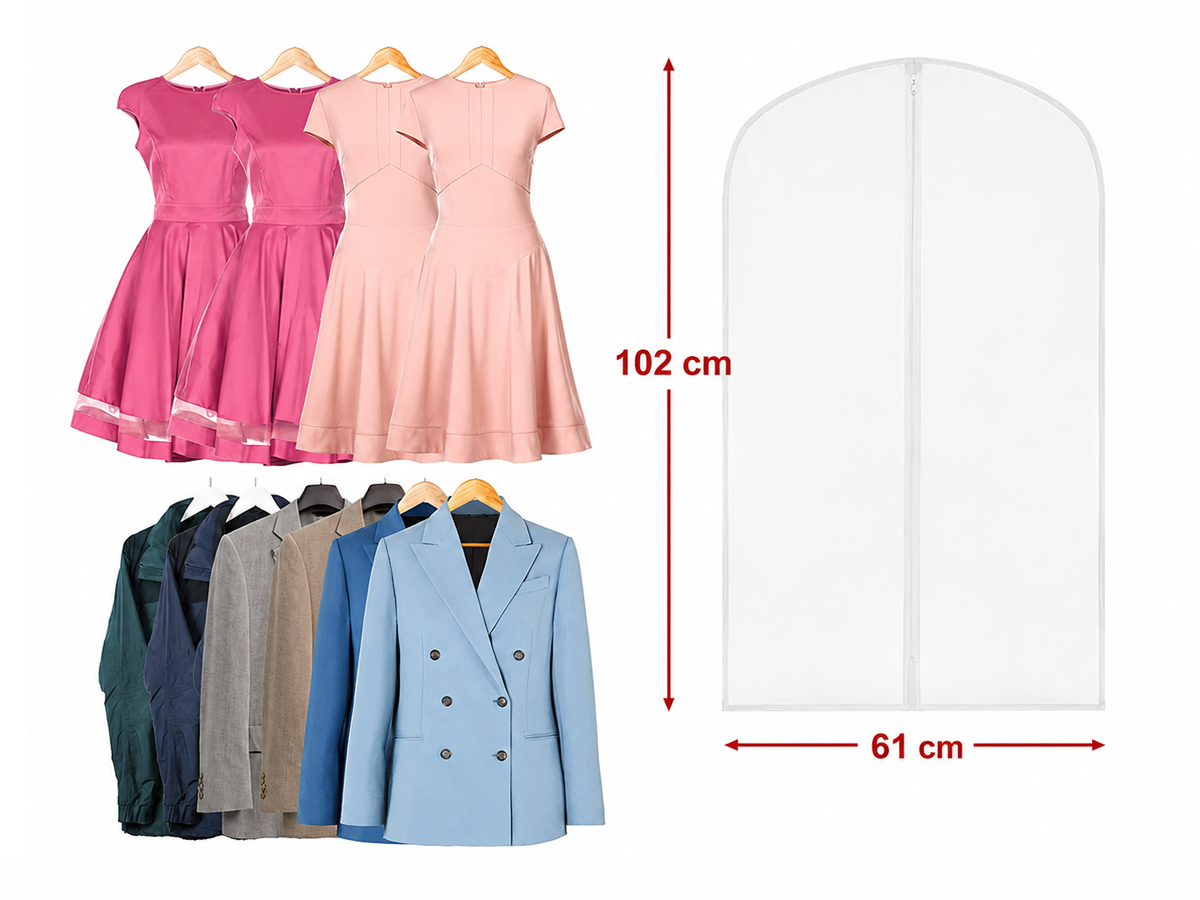 10 PCS Hanging Garment Bags Waterproof Clothing Storage Covers