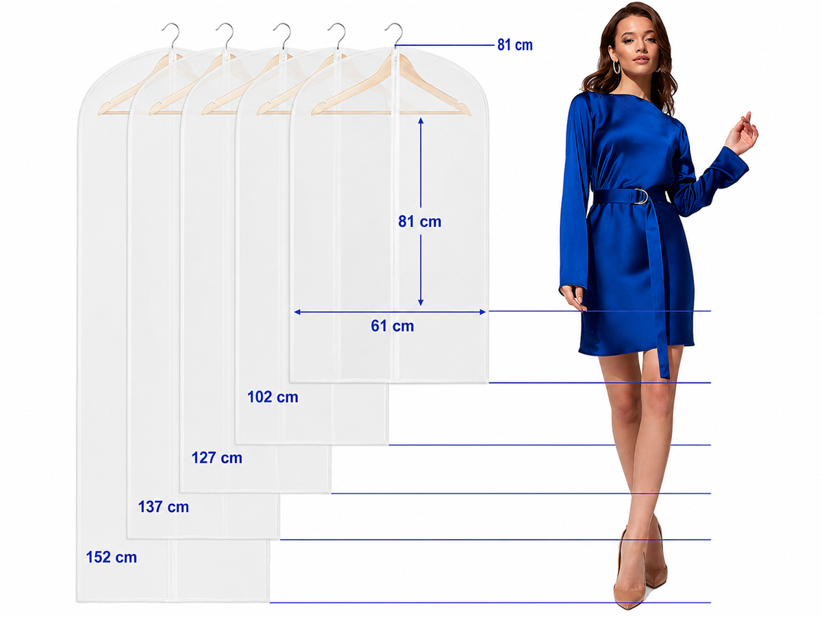 10 PCS Hanging Garment Bags Waterproof Clothing Storage Covers