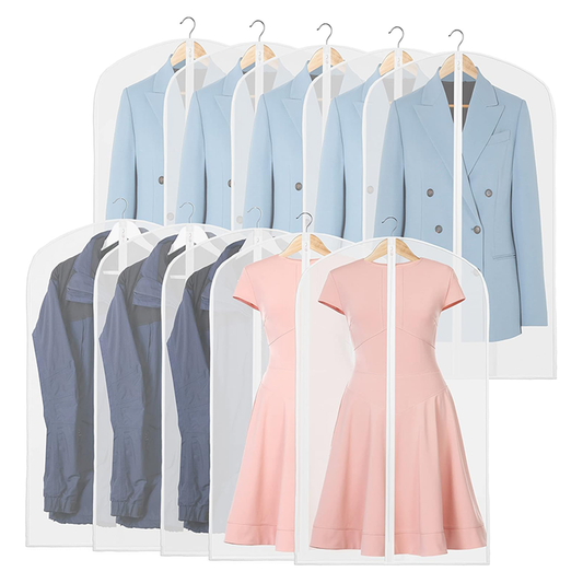 10 PCS Hanging Garment Bags Waterproof Clothing Storage Covers