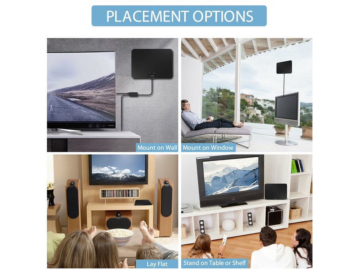 Freeview TV Antenna Amplified Indoor Digital HDTV Aerial