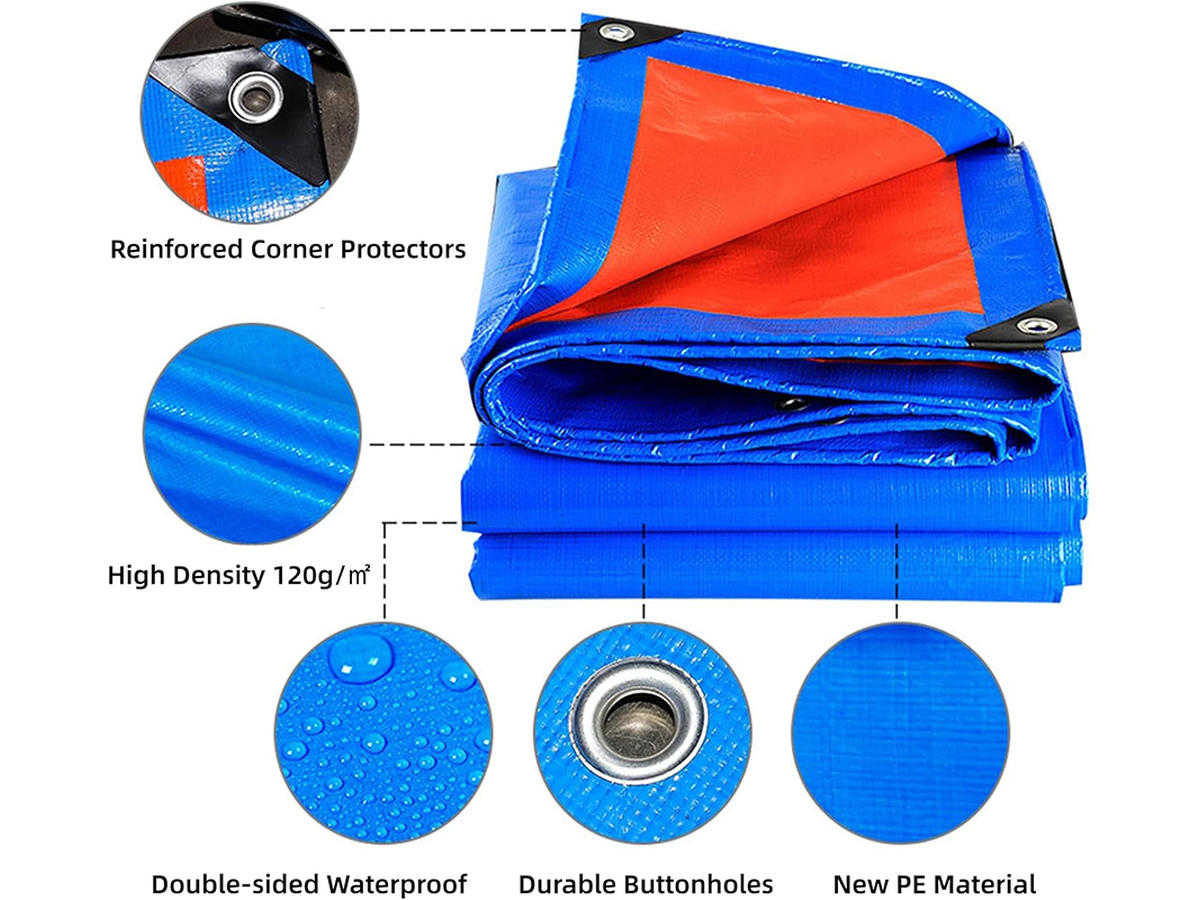 Tarp Heavy Duty Tarpaulin Tarps Waterproof 2 x 5 m Cover