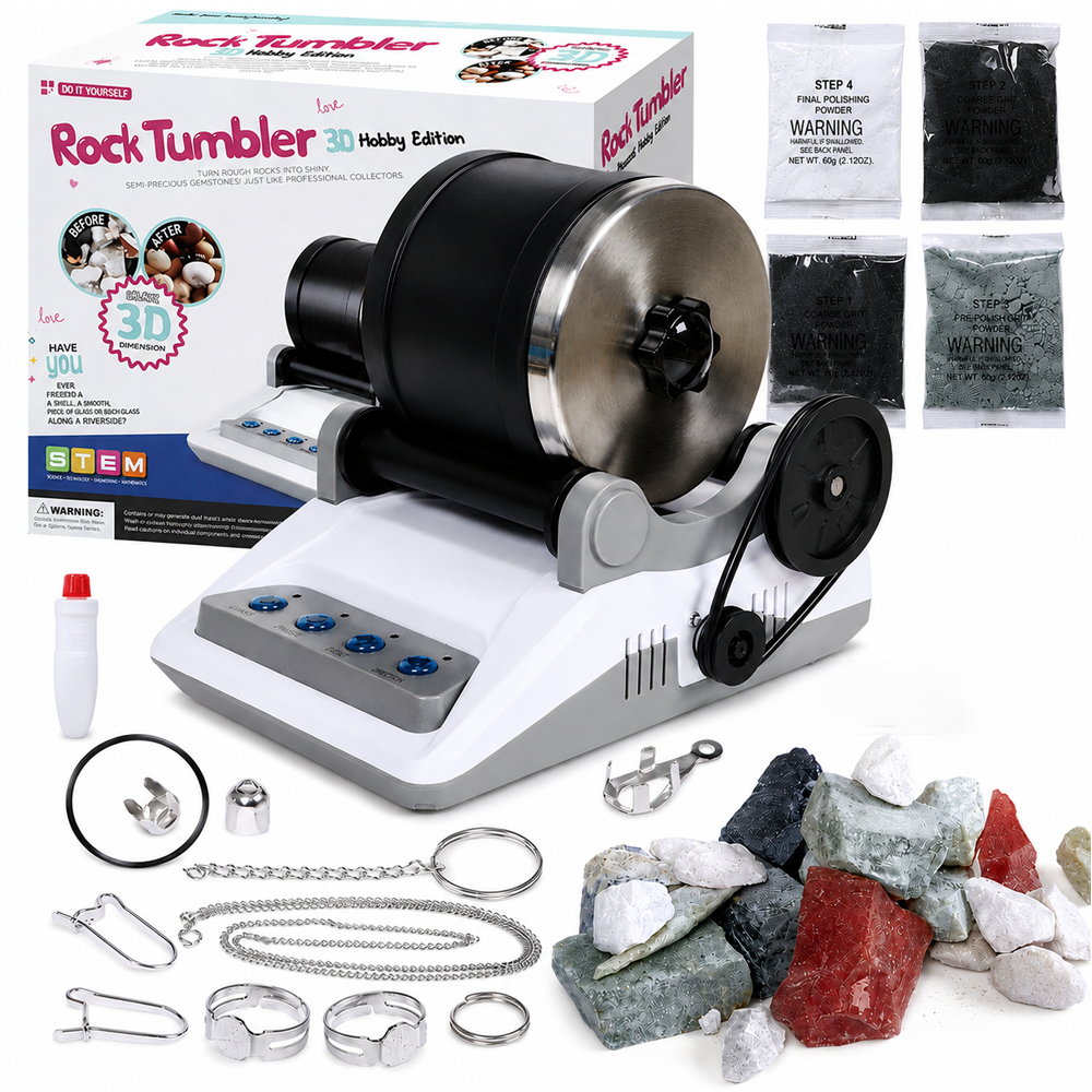 Rock Tumbler Kit Professional Stone Polishing Machine