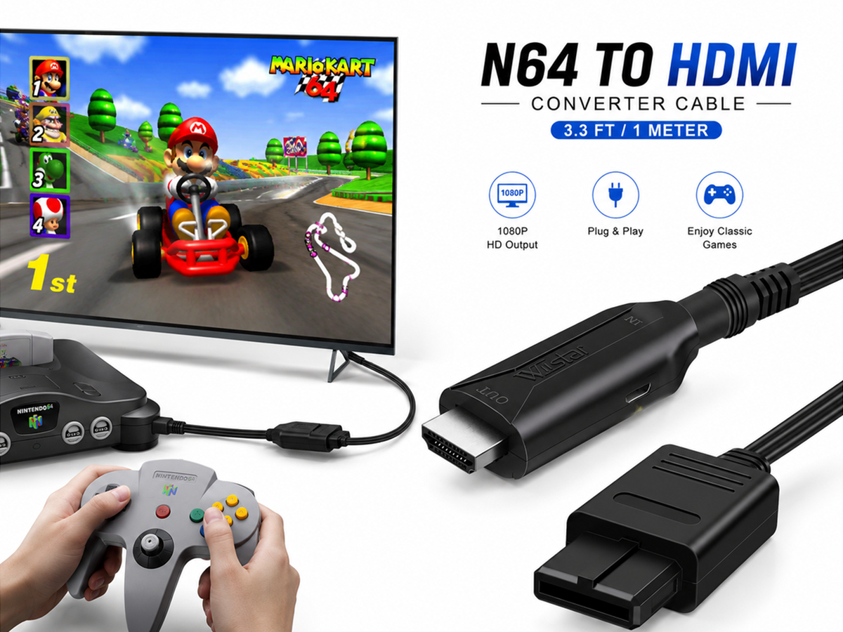 Wii to HDMI Converter N64 HDMI Adapter Cable 1080P