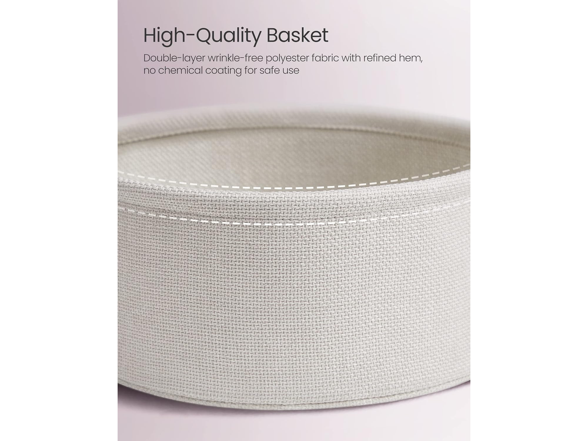 Side Table with Fabric Basket