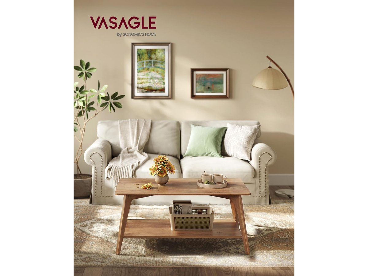 Coffee Table Modern Living Room Centre Table with Storage Shelf